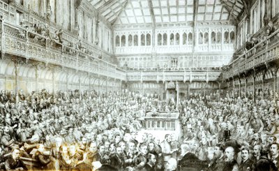 Mr. Gladstone Introducing the Land Law (Ireland) Bill, 7th April 1881 by English School